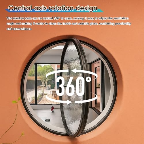 Ventana redonda giratoria para eliminación de humedad y vaho en paredes de cocinas 6