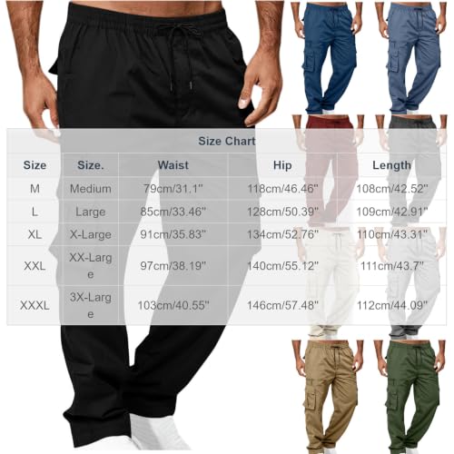 Cargo Work Pants for Men Baggy Drawstring Loose Fit Multi Pocket Work Pant - image 5