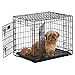 MidWest Ultima Pro (Professional Series & Most Durable Dog Crate) | Extra-Strong Double Door Folding Metal Dog Crate w/Divider Panel, Floor Protecting "Roller Feet" & Leak-Proof Plastic Pan