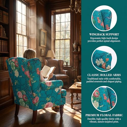 Sillón Plegable Floral Cian miniatura 3