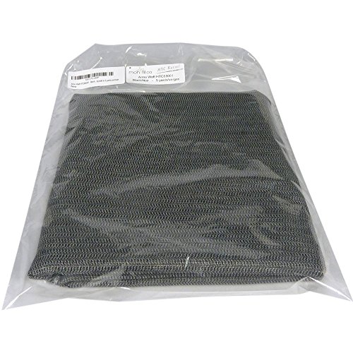 Superpunch Armo Weft HTC88002 Interlining/Interfacing - 20 Inches Wide, Medium Weight Woven Iron On Fleece Fusible Interface for Sewing, Polyester, Rayon, Sold in 5 Yard Package, Made in USA (Black)