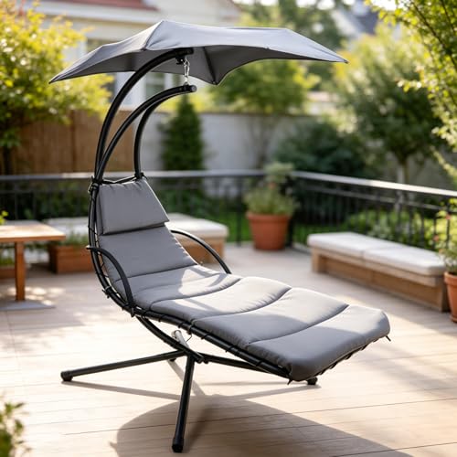 WoRaum Fauteuil Suspendu Exterieur Chaise Longue Suspendu Salon de Jardin et Transat pour Jardin...