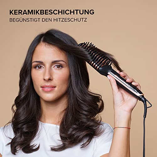 Bellissima My Pro Magic Straight Brush PB11 100, elektrische Glättbürste, 3 beheizte Außenseiten, Ionen-Technologie, Keramikbeschichtung, Temperaturregelung von 160° C bis 210° C