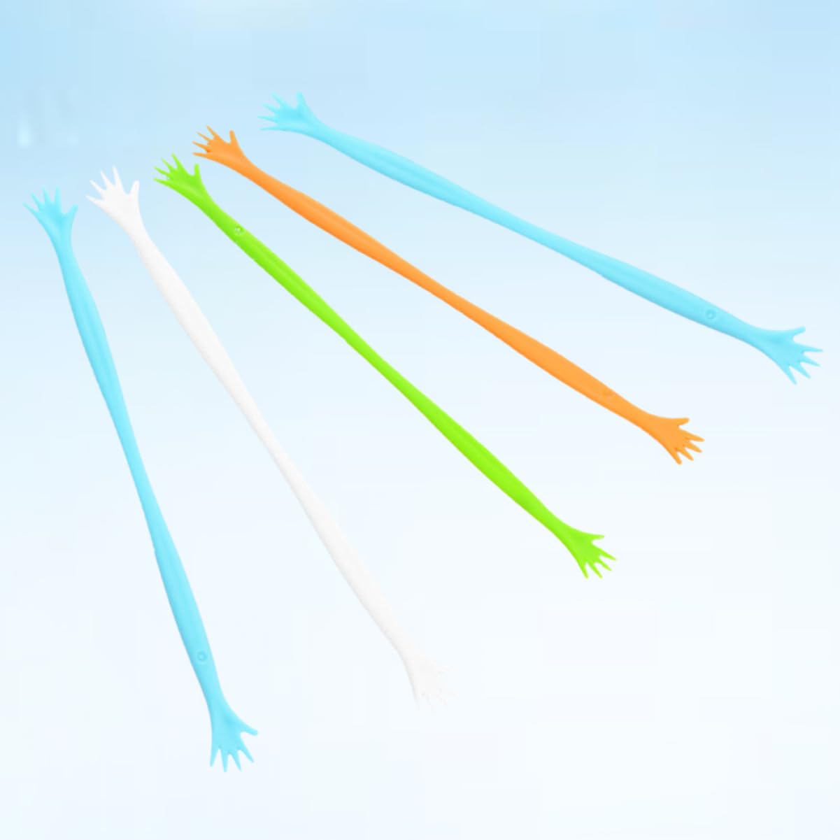 STOBAZA 5Pcs Random Color Beverage Stirring Stick Hand Styling Drink Mixer for Coffee Milk Juice and Cocktails Drink Stirrer for Home and Parties