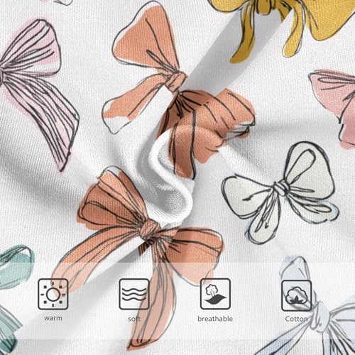 Wusikd Bows Colors Girls' Underwear Cotton Girls Briefs Soft Toddler Underwear 2T3