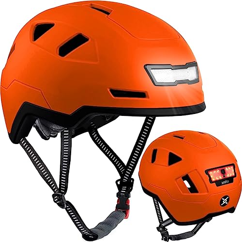 Image of XNITO Bike Helmet with LED Lights - Urban Bicycle Helmet for Adults, Men & Women - CPSC & NTA-8776 Dual Certified - Class 3 E-Bikes, Scooters, Onewheel, Commuter, Mountain
