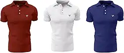 Kit 3 Camisas Gola Polo Voker Com Proteção Uv Premium