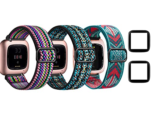 Pulseras Fitbit Correa 3 paquete Compatible con Fitbit Versa 2 Fitbit Versa Fitbit Versa Lite Armband Suave Ajustable Deportivo Pulsera de...