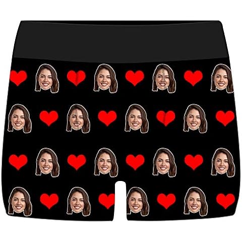 Custom Personalised Funny Face Boxers Briefs for Men Husband Boyfriend Underwears with Multi Face Photo Cover
