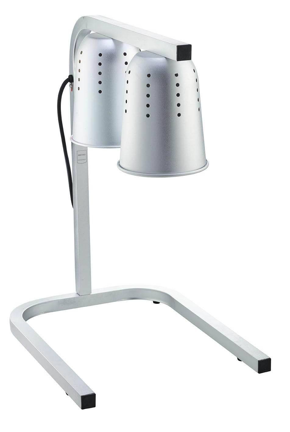 METRO Professional Lámpara de Calor GWL2000, Aluminio Anodizado, 36x50x75cm, Altura Ajustable, Rango temp.: 65-85° C, 500W, Plata
