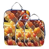 Almacenamiento multifuncional: los cubos de embalaje grandes y pequeños se pueden utilizar para diferentes propósitos de embalaje. Para un fácil acceso. La bolsa grande puede contener una camisa de una semana/la bolsa pequeña puede contener ropa interior/calcetines de una semana.