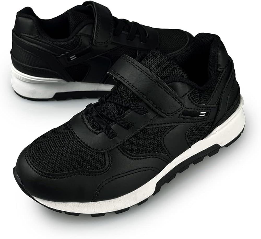 TISGOTAN Boy Shoes Spider Sneaker Breathable Ligthweight Hook and Loop(Toddler,Little/Big Kid) 8 Toddler 22black