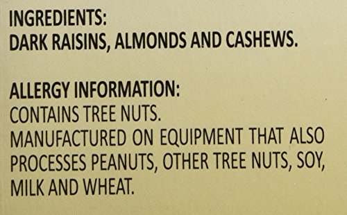 Second Nature Naked Medley Sun-Dried Raisins, Whole Almonds and Cashews, 16 Count