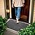 Yimobra Front Door Mat Outdoor Entrance, Ultra Water Absorbent, Heavy Duty Patio Guard Welcome Matt, Non-Slip Rubber Backing, Easy Clean Shoe Scraper, Indoor, Entryway, 29.5x17 Inch, Dark Grey