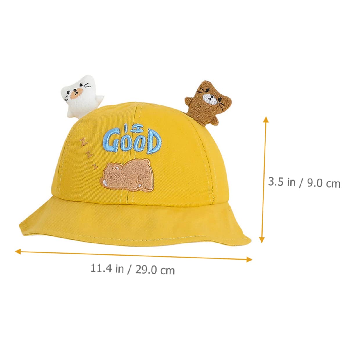 Ipetboom Cappello Sole Secchiello con Orlo UV con Cartoon per attività per Ragazzi e Ragazze