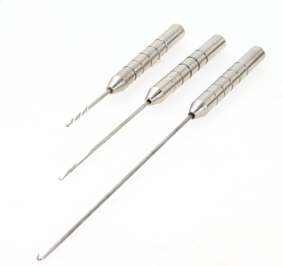 NEWSHOT Baiting Needle Tool Set - Stainless Steel Coarse Carp Sea Fishing Nut Boilie Needles Drill Tackle