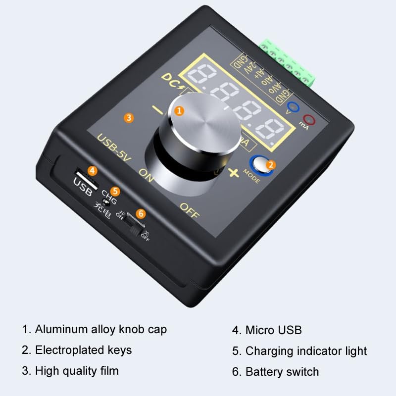 FNIRSI 4-20mA Generator, Adjustable Signal Generator, DC 0-10V 4-20mA Current Voltage Analog Simulator for Value Adjusting PLC Panel LED Testing (with Rechargeable Battery for onsite use) - Image 2 thumbnail