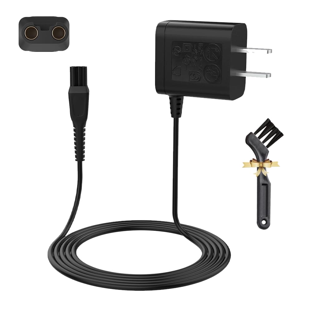Kircuit 5V AC/DC Adapter Wall Charger + Type-C USB Charging Cable USB-C Power Cord Compatible with Andis Professional reSURGE Shaver 17300 Lithium Titanium Foil Wet/Dry Shaver Power Charger