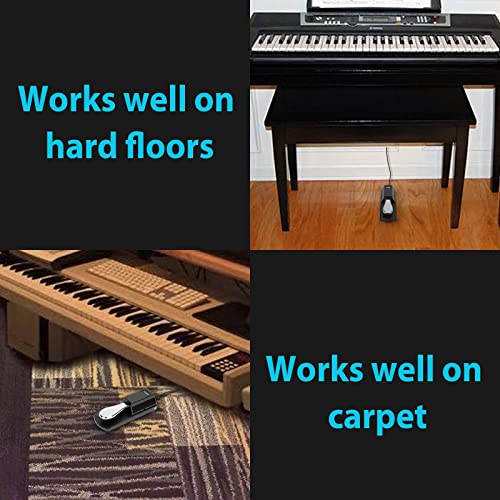 Fzone Sustain Pedal For Midi Keyboards Digital Pianos Foot Pedal 6.6Ft Extension Cable, Polarity Switch #TOP5