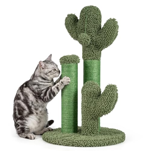 Rascador para gatos tipo cactus Tangkula verde miniatura 1