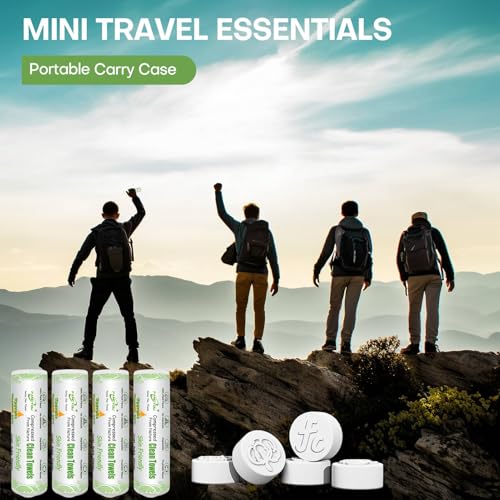 Image of Compressed Disposable Face Towel Cleaning Kit 100, Mini Size Washcloths & Compact Towels Portable Wash Cloths Cotton Wipes Tablets Coin Tissues Towelettes for Travel Hotel Camping