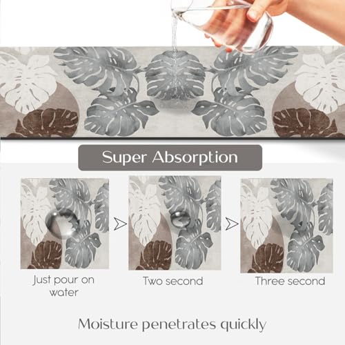 Image of Glaceon Farmhouse Kitchen Mats for Floor 2 Piece Set Kitchen Rugs and Mats Non Skid Comfort Kitchen Standing Mat for Bedroom Laundry Room (GL-03)