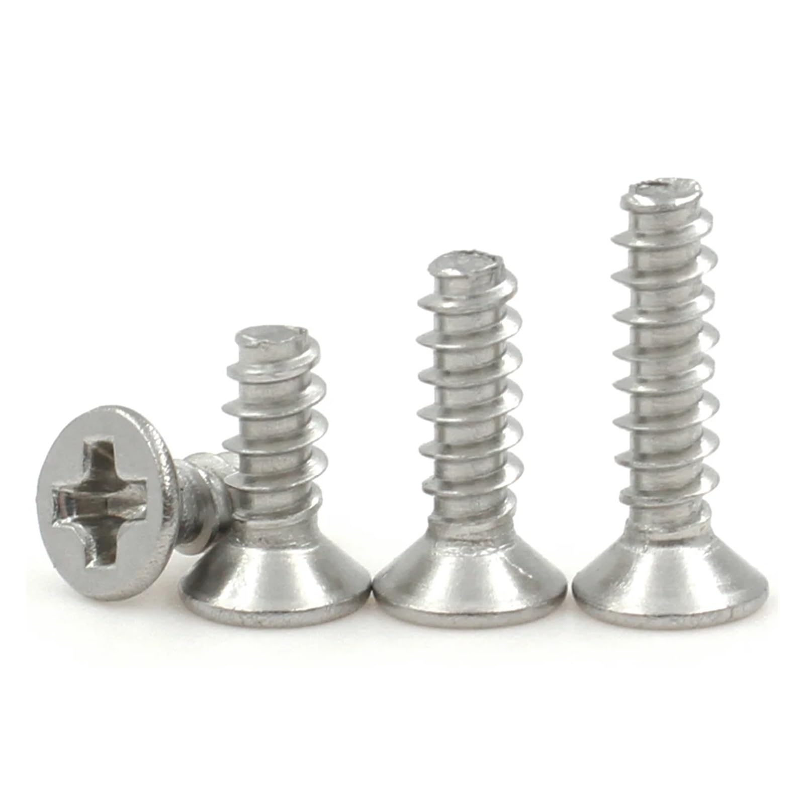 100/200 pz M1 M1.2 M1.4 M1.7 M2 M2.5 304 In Acciaio Inox Croce Incasso A Testa Piatta Viti Autofilettanti(6mm,M1.2 (200pcs))