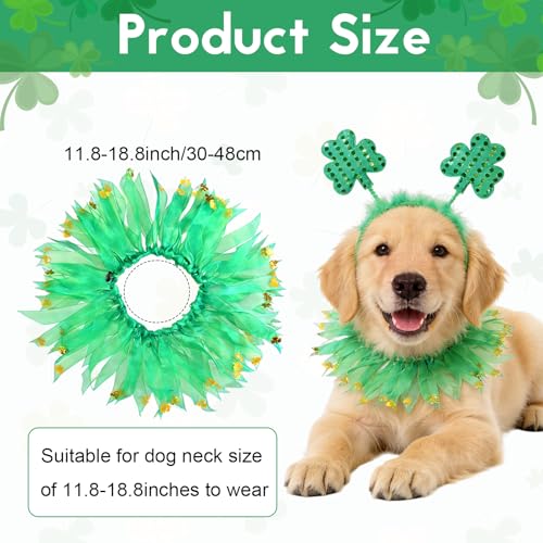Disfraz St Patricks Día para Perro con Collar y Vincha miniatura 5
