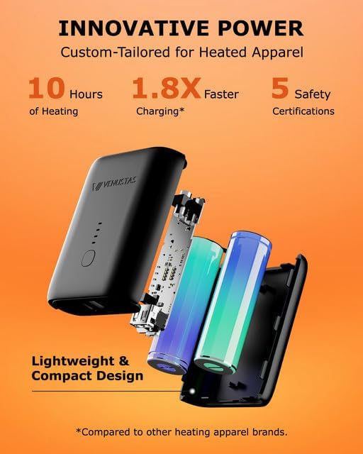 Venustas Women's Fleece Heated Vest with Battery, Lightweight Electric Heated Coat - Image 5