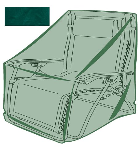 Plow & Hearth Outdoor Furniture All-Weather Cover for Zero Gravity Chair 34.5 L x 28 W x 43 H - Green…