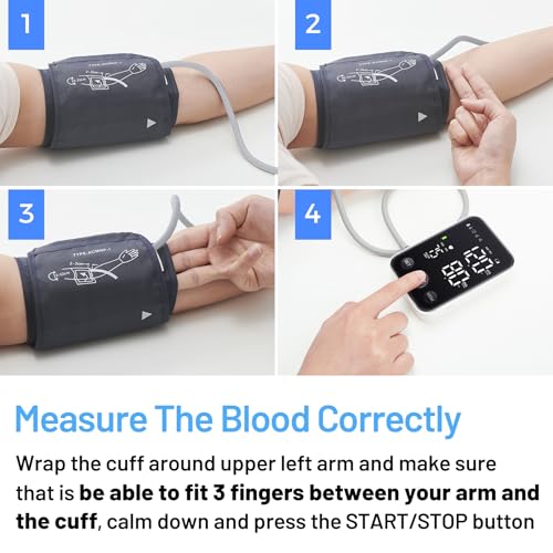 Image of Blood Pressure Monitor Upper Arm Machine 240 Memory for Home Use Black