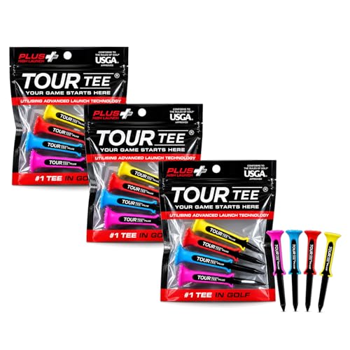 �c�A�[�e�B�[�v���X Tour Tee PLUS T-496 �����O�e�B�[/LOW LAUNCH �V���[�g�e�B�[ 4�{�Z�b�g 2024�N ���K�i (3�p�b�N�Z�b�g, TOUR TEE PLUS T-496 80mm(�����O))