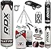 RDX Sacco da Boxe Pieno Adulti 5FT 4FT, 13PC Maya Hide Pelle Anti Oscillazione Pesante Bag Set con Guantoni Gancio Soffitto, Arti Marziali Pugilato Muay Thai Kick Boxing Palestra Punch Sacchi