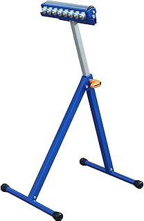 SoonTools 3-in-1 Roller Stand for Woodworking, Adjustable Height 26.77-44.09 In Heavy Duty Stainless Steel Folding Stand with Polished Multi-Directional Material Support for Table Saw, Miter Saw