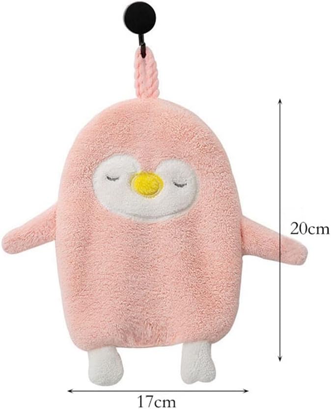 Household Absorbent Cartoon Animal Hand Towel Soft Coral Fleece Kitchen Cleaning rag