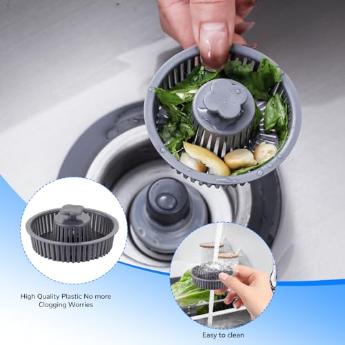 Colador para fregadero de cocina 3 en 1 de acero inoxidable miniatura 4
