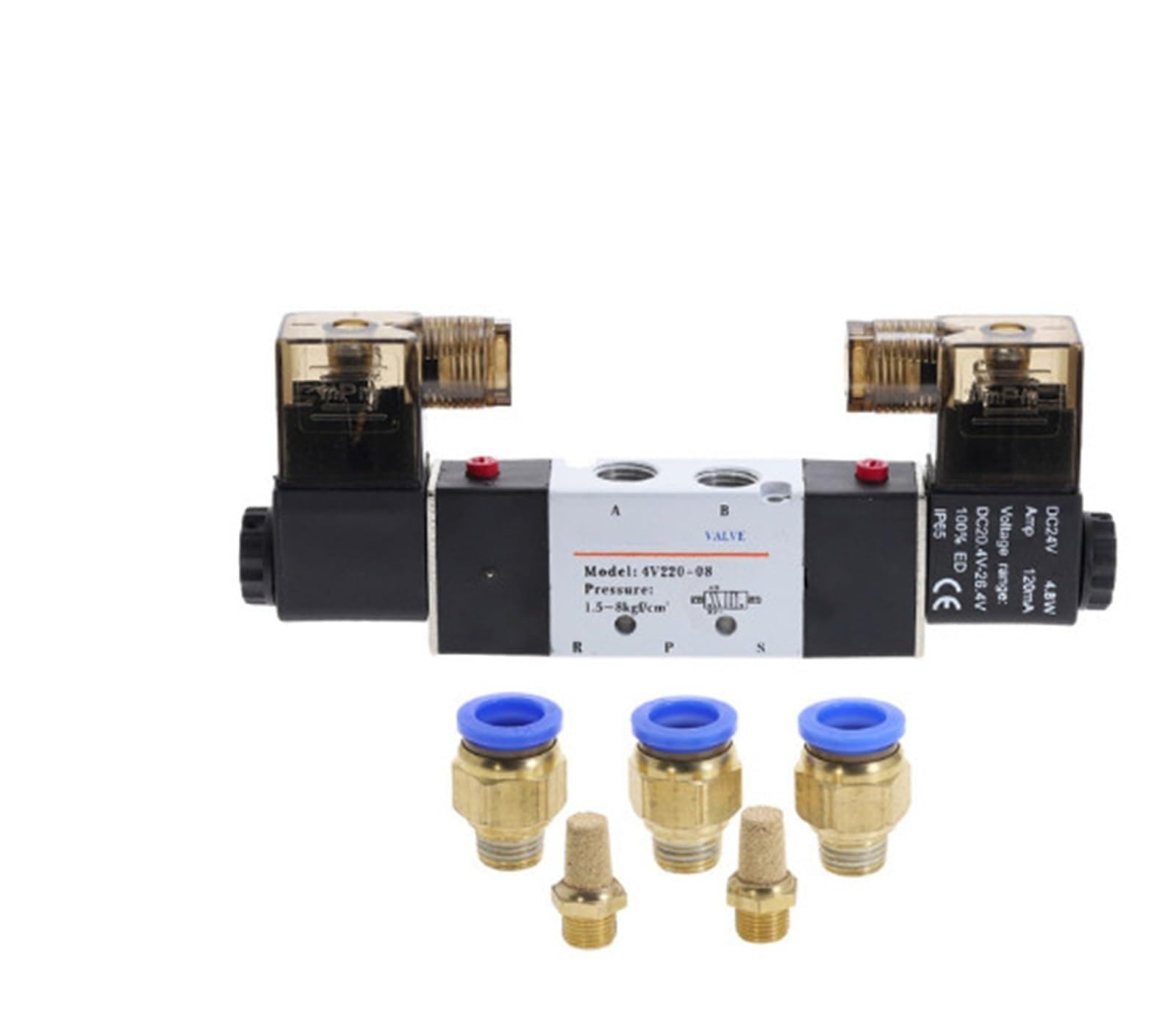 Distributeur pneumatique 4V220-08 AC 110V haute précision 12mm