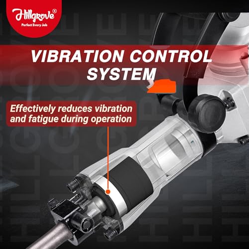 Image of Hillgrove HGCM1068M1 1800 Watt Heavy Duty Demolition Chisel+Hammer Concrete Breaker Drill Machine with 2 Bits for Breaking Concrete Road /Wall /Hammer Drill