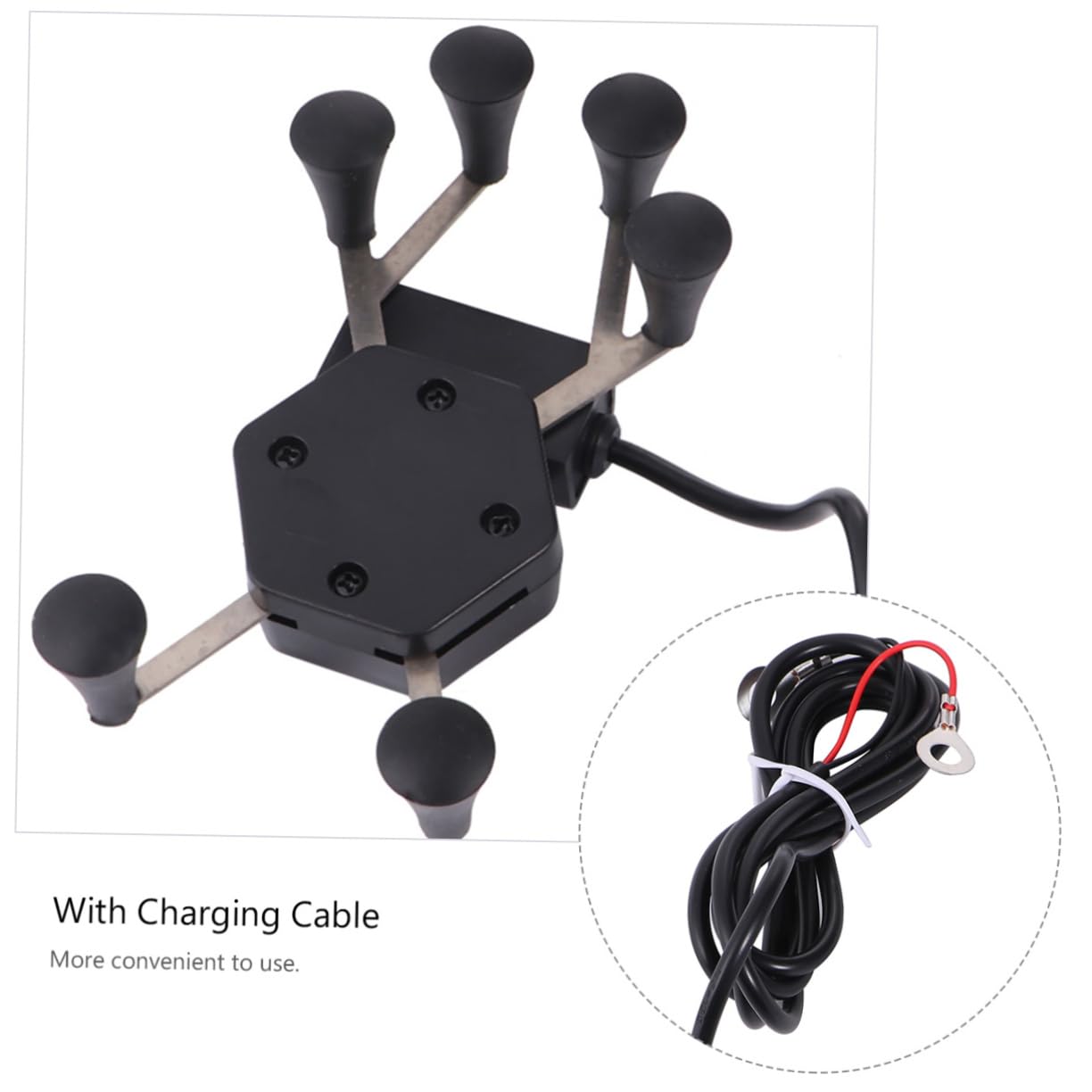 Hemobllo 2pezzi Supporto Per Smartphone Antifurto Per Manubrio Portatelefono Artigli Per Bici Design Nero Ricarica Inclusa