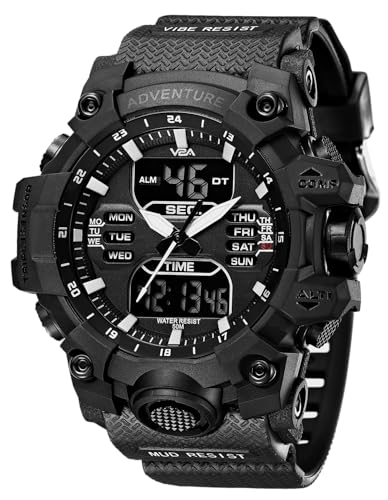 Image of V2A Bold & Big Dial Analog-Digital Sports Watch for Men | Multifunction Military Wristwatch | Gift for Men