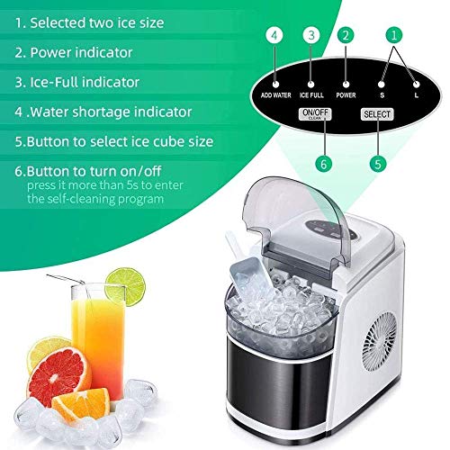 Ice Maker Kommerzielle Kleine Home Bar Quadratische Eiswürfelmaschine - Einzelne Eisausgabezeit 12~20 Minuten, Einzelne… – Bild 4