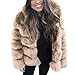 Produktbild iHENGH Damen Herbst Winter Bequem Mantel Lässig Mode Jacke Frauen Faux nerz Winter mit Kapuze Neue kunstpelz Jacke warme Dicke Oberbekleidung Jacke