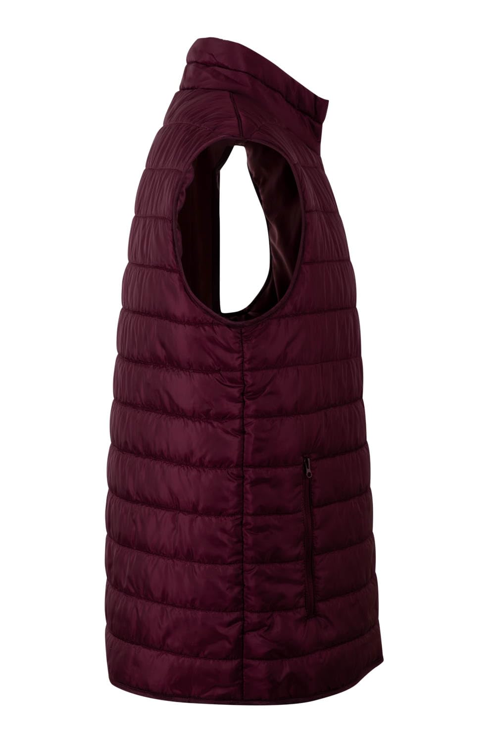 Mukua Melton; Chaleco Unisex Acolchado Ligero; Color Wine; Talla L