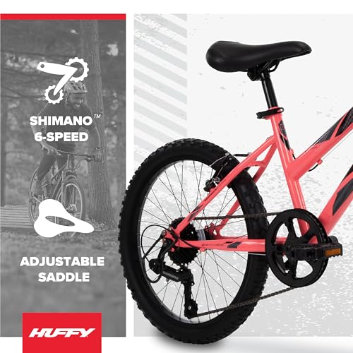 Image of Huffy Stone Mountain Bike for Men and Women, 20 inch /24 inch /26 inch, 6-Speed (20 inch) or 21-Speed, Front or Dual Suspension (Varies), Multiple Colors, Adjustable Saddle, Shimano Equipped, All-Terrain Tires