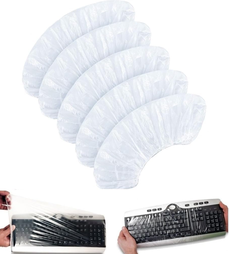 200/Bx Keyboard Elastic Cover Protective Fully Covered Anti Dust Waterproof Keyboard Cover with Elastic Band Protect Barrier 19"W x 26"L