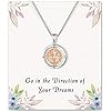 Graduation Gifts for Her 2023 Spin Compass Necklace for Women -Inspirational, Retirement Gifts for Women, Long-distance…