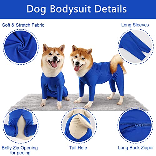 Image of Dog Onesie for Surgery Dog Shedding Suit Surgical Recovery Bodysuit for Female Male Dog After Surgery Wear Anxiety Calming Shirt