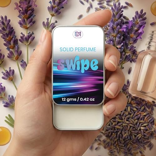 Image of Dr.Mashur Solid Perfume Swipe | Ponds | Alcohol Free Wax Perfume Balm, Long Lasting Pocket Fragrance Tin 12g, Non Greasy Smooth Glide, Travel Friendly Unisex | Men & Women | Travel Carry