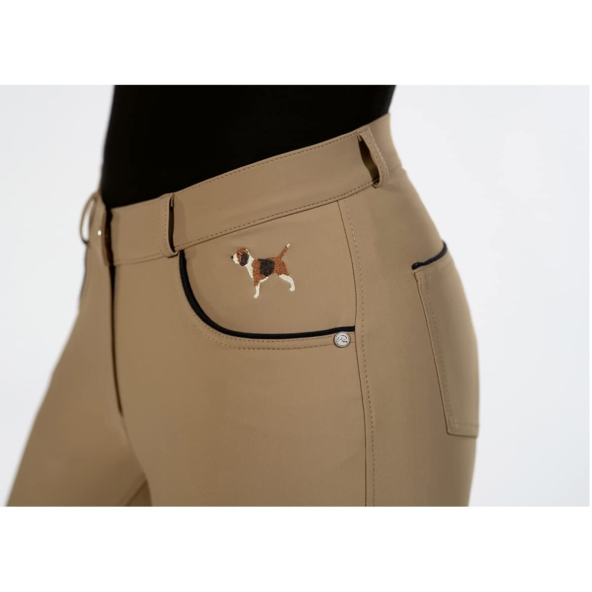 HKM Beagle Culera Full Silicona - Pantalones de Montar Mujer