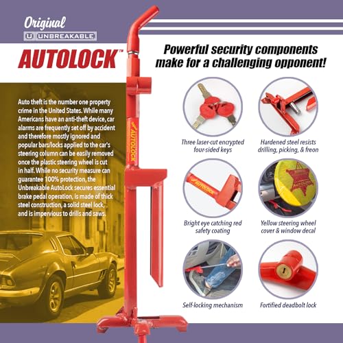 The Original Unbreakable Autolock Brake Pedal Lock